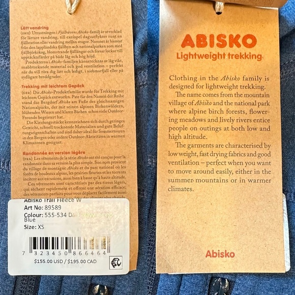 NWT Fjallraven Abisko Trail Fleece Jacket Dark Navy Indigo Blue Size XS - Picture 6 of 16